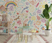 Doodle Art Wall Mural image 0