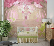Castle  in the pink forest