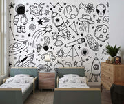 Space Doodle Wall Mural