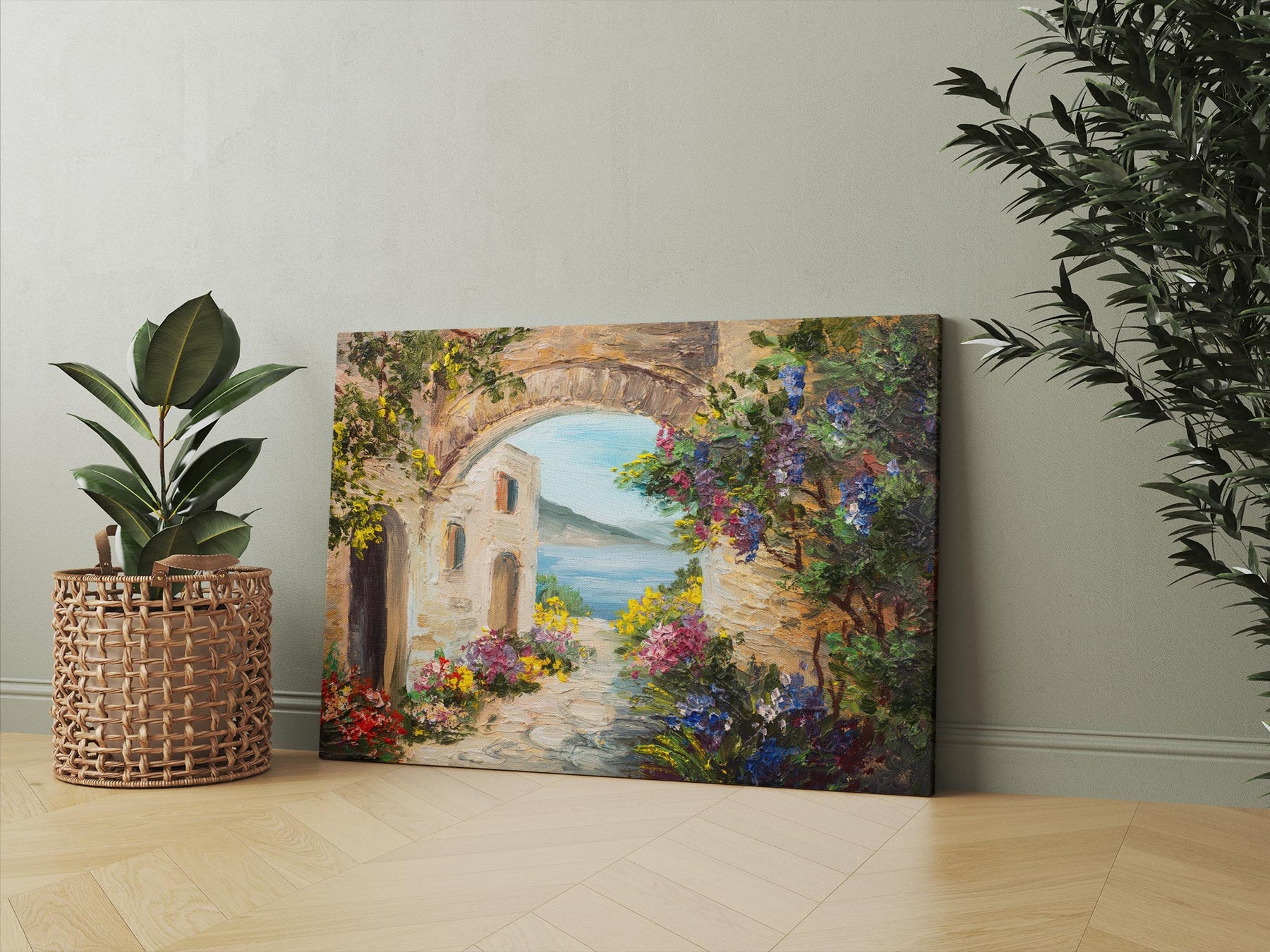 House By The Sea Natural Canvas image 0