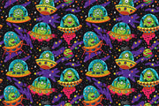 Colourful aliens wall mural image 1