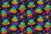 Colourful aliens wall mural image 1
