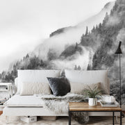 Misty Hillside Wall Mural image 0