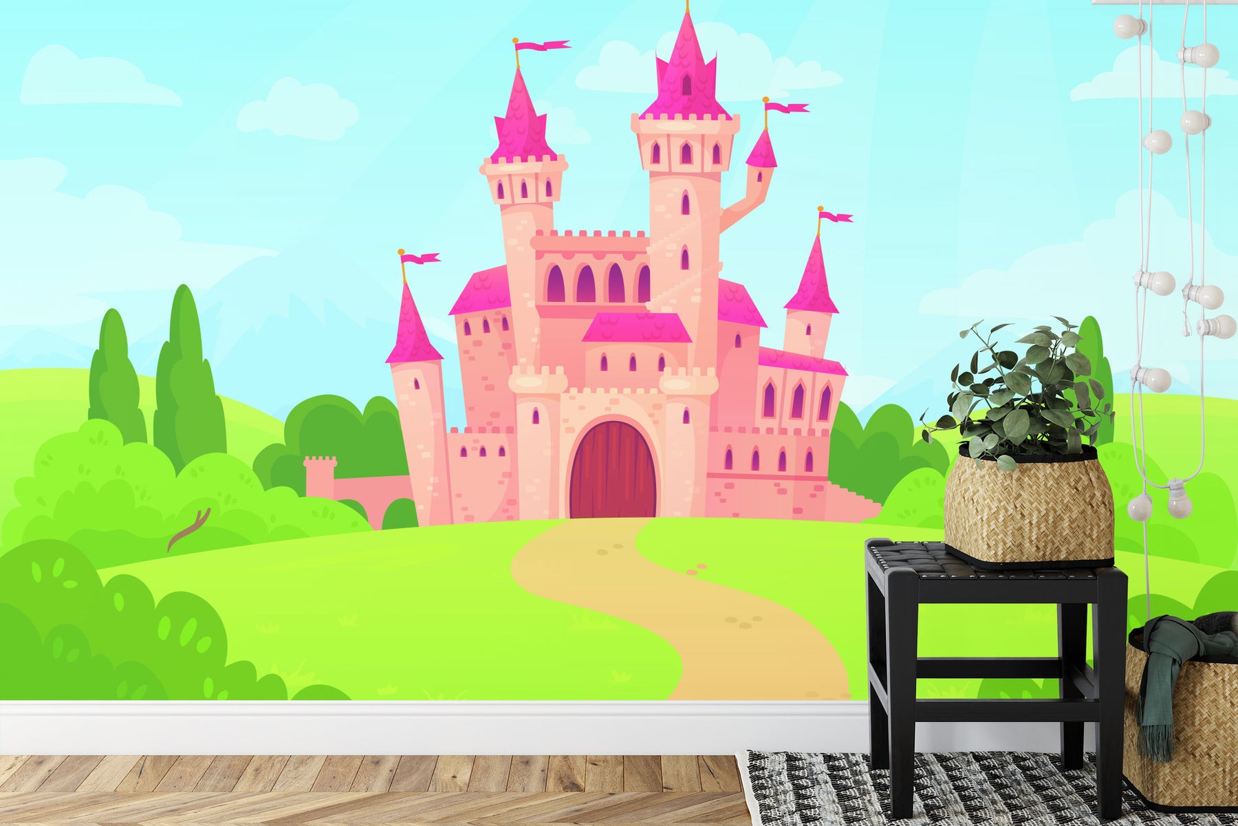 Fairy tale castle wall mural image 0