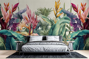 Colourful Tropical Leaves Wall Mural image 2
