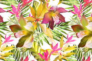 Tropical flowers wall mural image 1