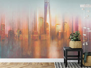 Square wall mural Behind the window image 2