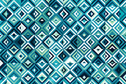 Blue Geometric Wallpaper Mural image 1
