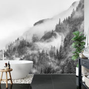 Misty Hillside Wall Mural image 2