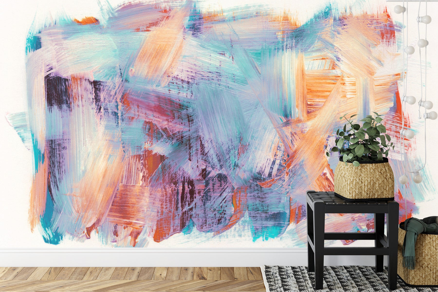 Colourful abstract wall mural image 0