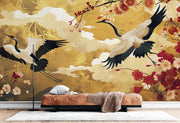 Crane Birds Wall Mural image 2
