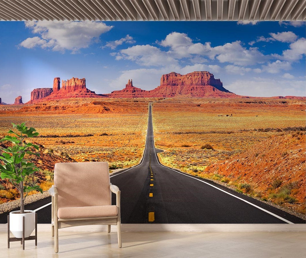 Desert Road Wallpaper Mural image 0