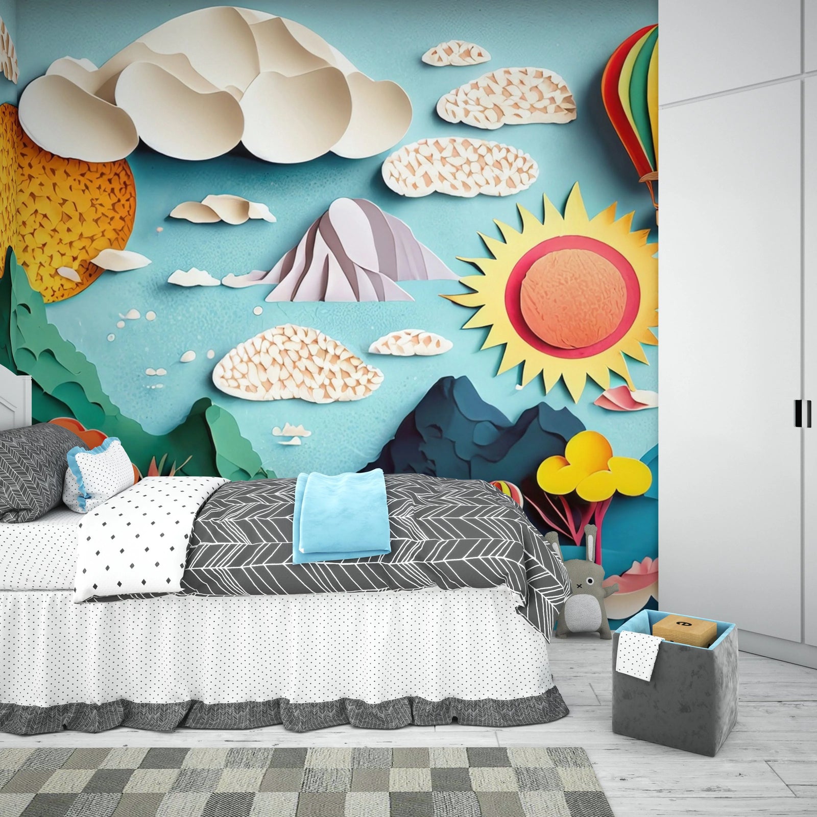 Papercut Landscape Wall Mural image 0