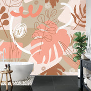 Leaves wall mural image 4