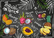 Tropical fruits wall mural image 1