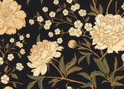 Peonies With Stems Natural Canvas image 1