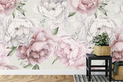 Peony flower wall mural image 2