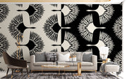Japandi Crane Bird Wall Mural