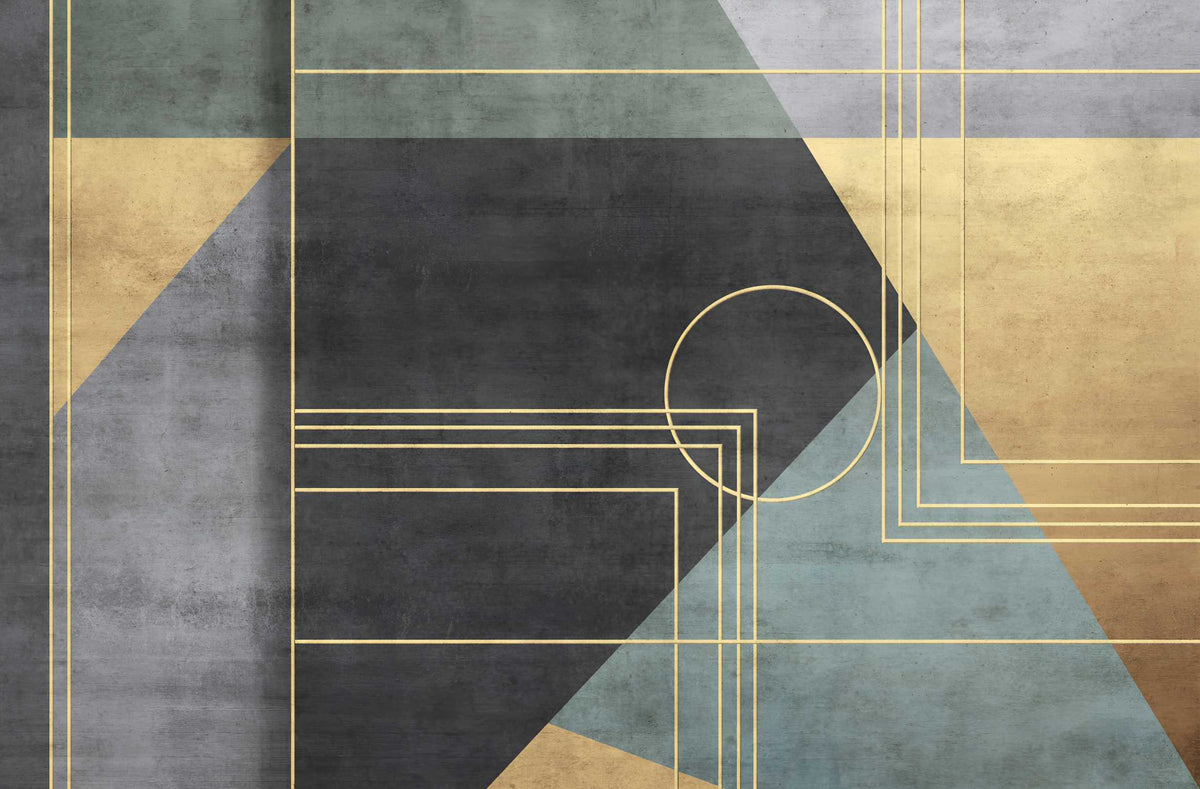 Grey Geometric Wallpaper Mural image 1