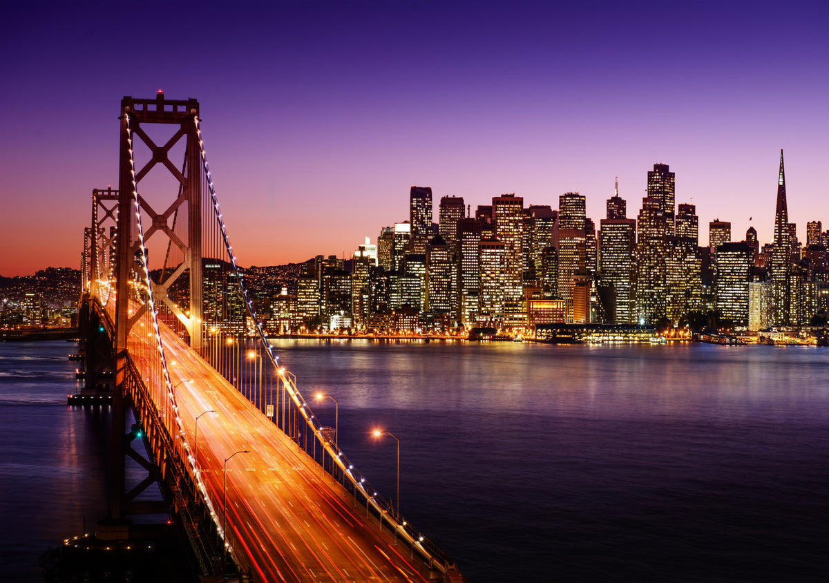 Bridge At Night wall mural image 1