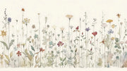 Watercolour Wildflowers Wall Mural image 1