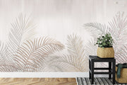 Vintage palm leaves wall mural image 0