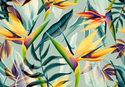 Tropical leaves wall mural image 1