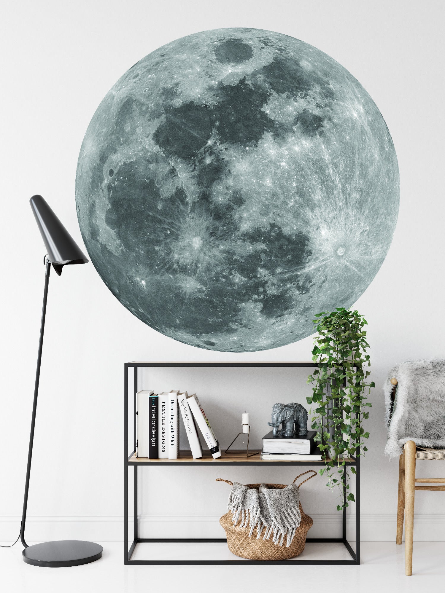 Moon circular wall mural image 0