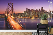 Bridge At Night wall mural image 2