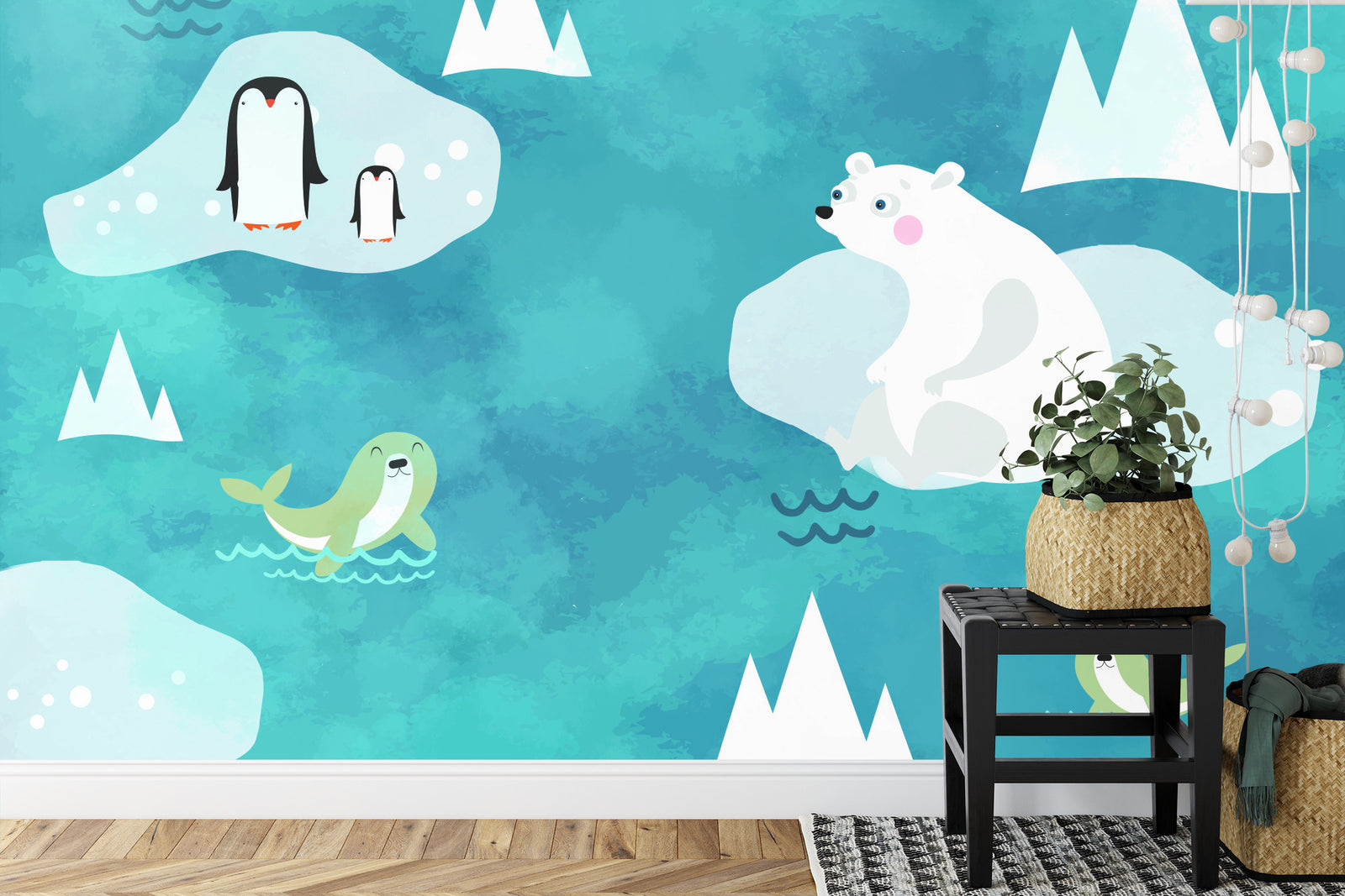 Polar bear wall mural image 0