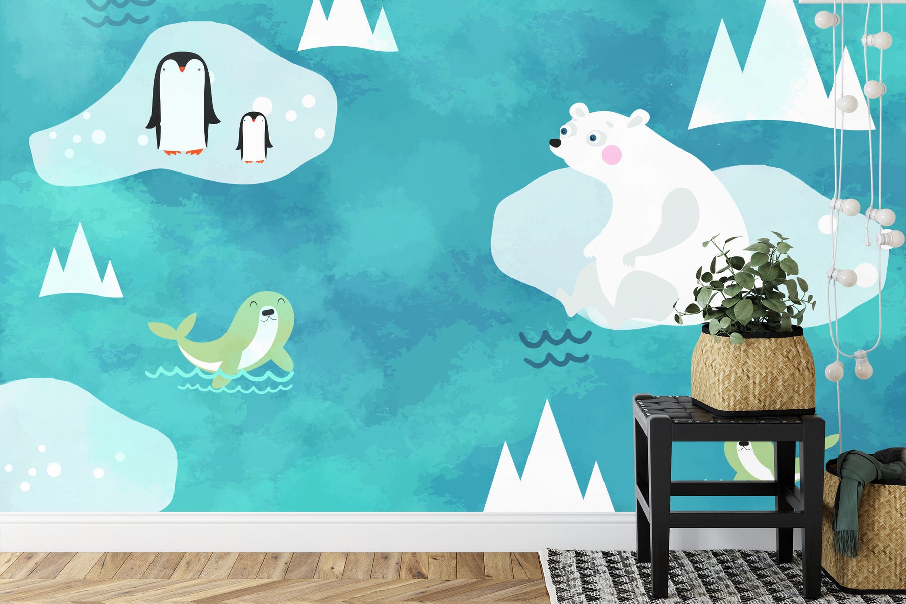 Polar bear wall mural image 0