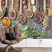 Herbs and spices wall mural image 2