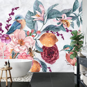 Watercolour hummingbird wall mural image 3