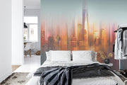 Square wall mural Behind the window image 3