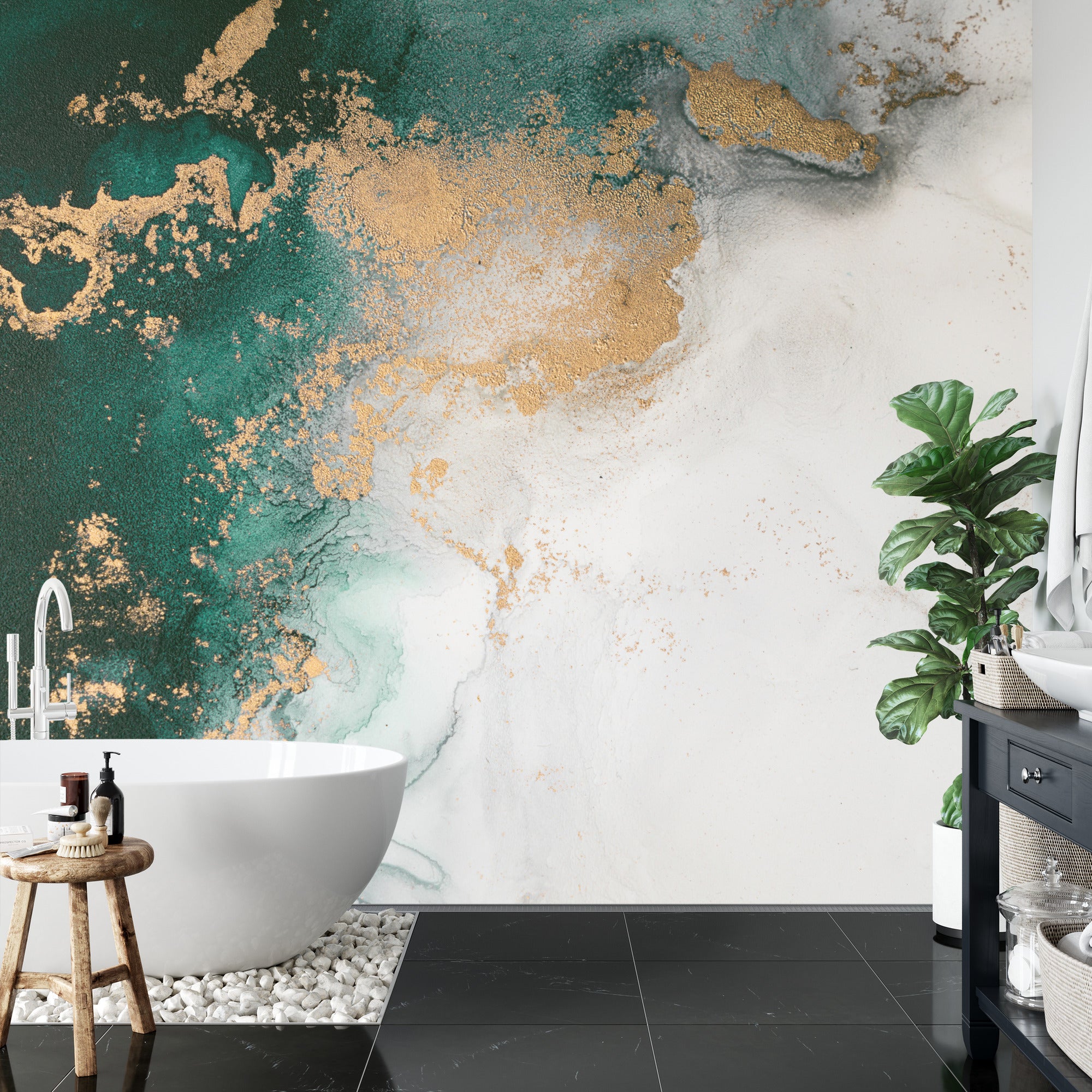Marble Ink Abstract Art wall mural image 0