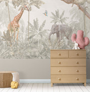 Vintage Jungle Animals Mural Wallpaper image 3