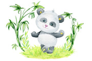 Watercolour panda  wall mural image 1