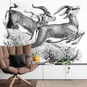 Gazelle vintage wall mural image 2