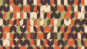 Retro pattern geometric wall mural image 1