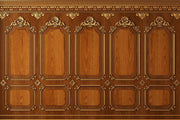 Gold Wood Panel Wallpaper Mural image 1