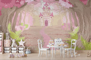 Castle  in the pink forest