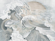 Grey Wave Wallpaper Mural image 1