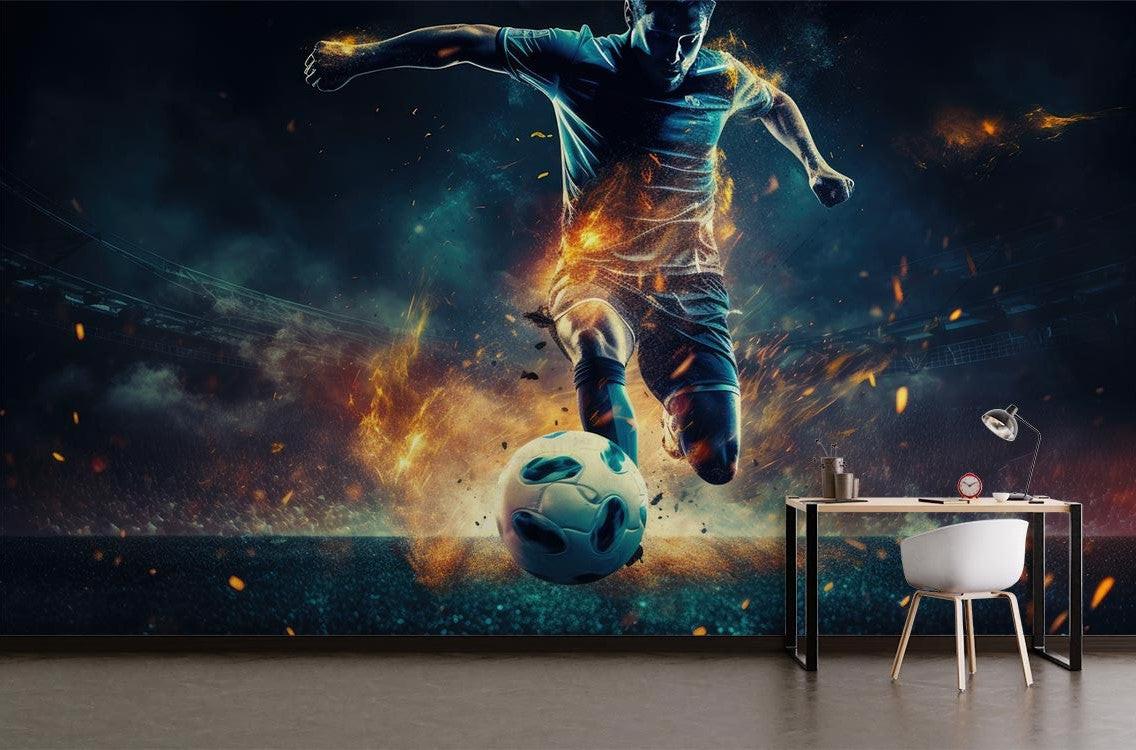 Soccer Player Wallpaper Mural image 0