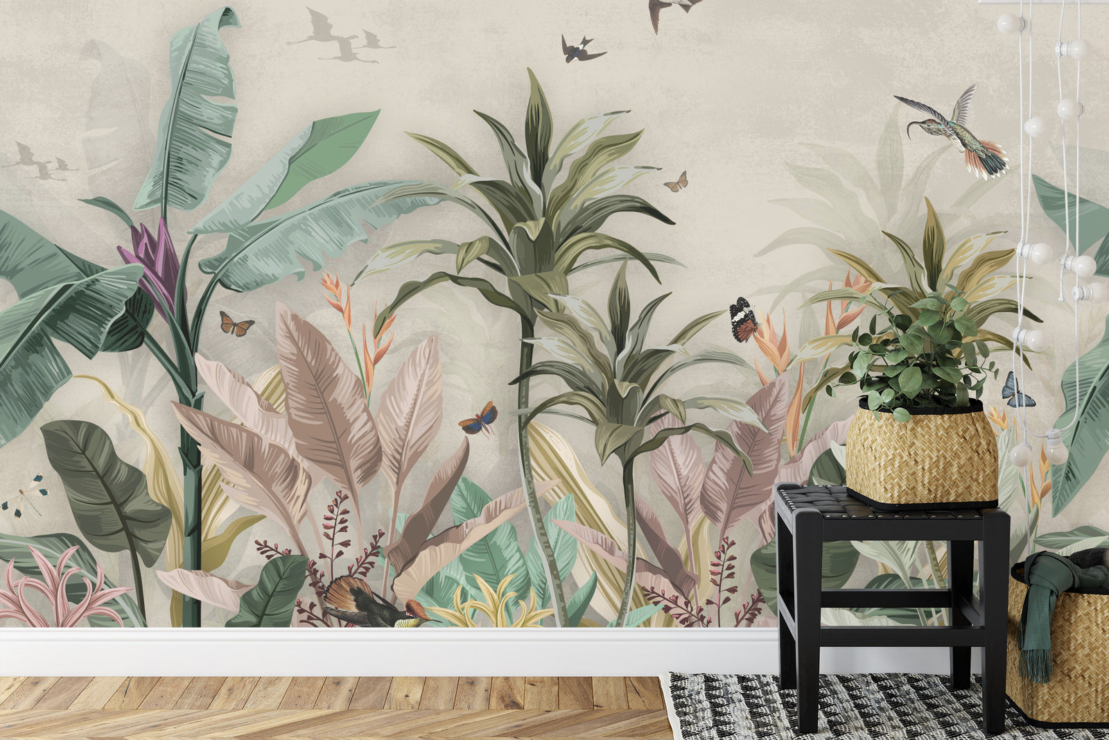 Vintage Tropical  Wallpaper Mural image 0