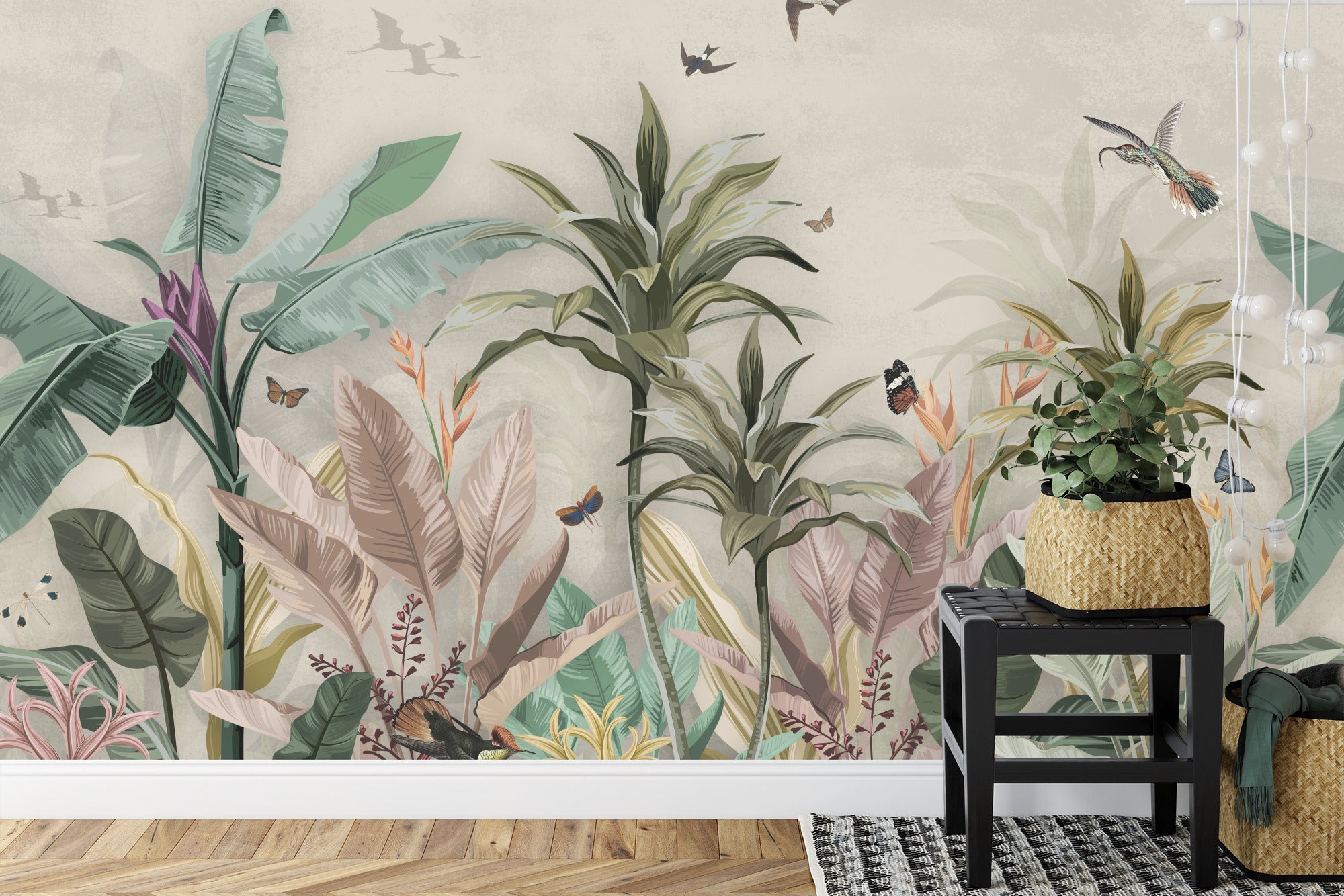 Vintage Tropical  Wallpaper Mural image 0