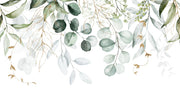 Watercolour Leaves Wall Mural image 1