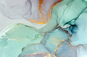 Coloured ornamental marble wall mural image 1