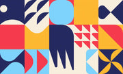Colourful Geometric Wallpaper Mural image 1