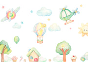 Watercolour toys  wall mural image 1