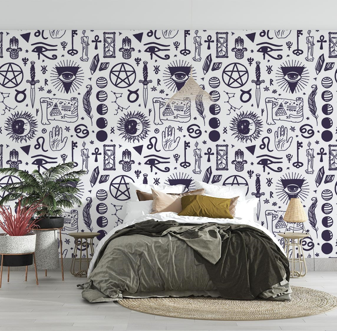 Esoteric And Astrology Symbols Mural Wallpaper image 0